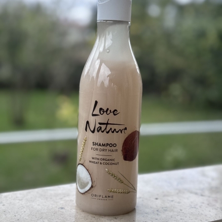 شامپو Love Nature اوریفلیم مخصوص موهای خشک با عصاره گندم و نارگیل ارگانیک