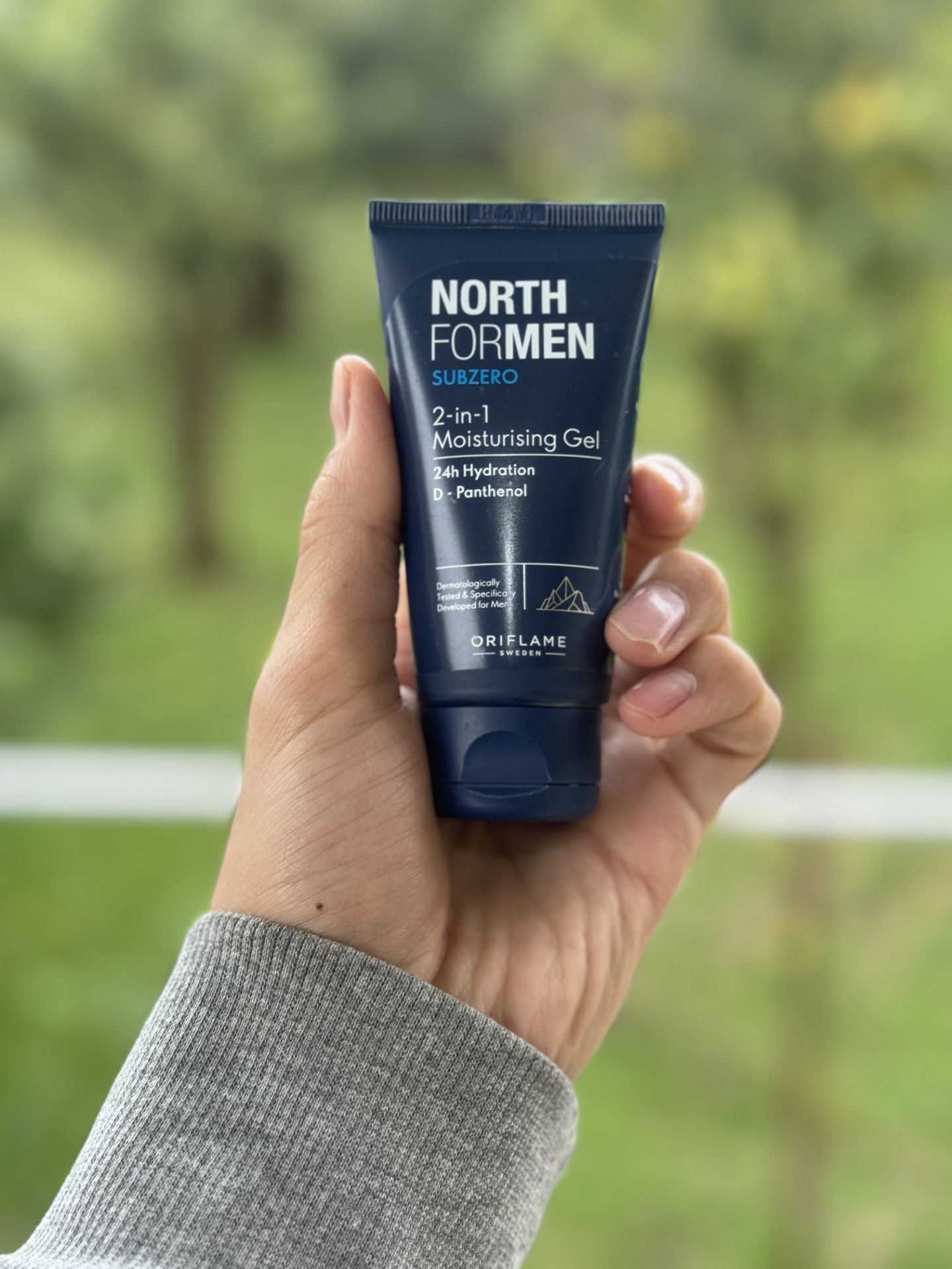 ژل مرطوب‌کننده مردانه اوریفلیم مدل North For Men Subzero – آبرسانی ۲۴ ساعته با D-Panthenol